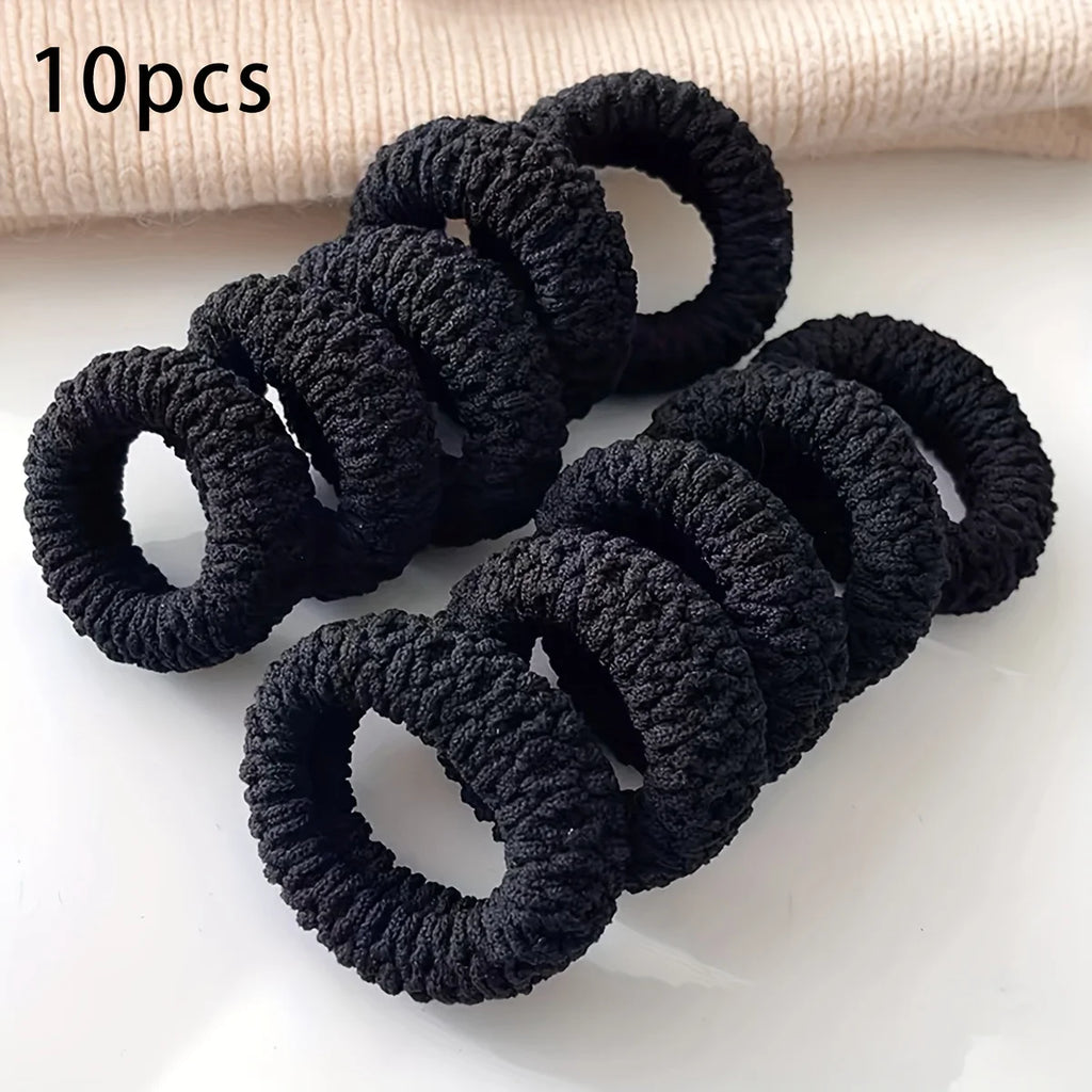 10pcs of Upgraded Wide And Thick Hair Ties, Fashionable for Ponytails And Buns, Made of Durable Elastic Material That Won'T Dama