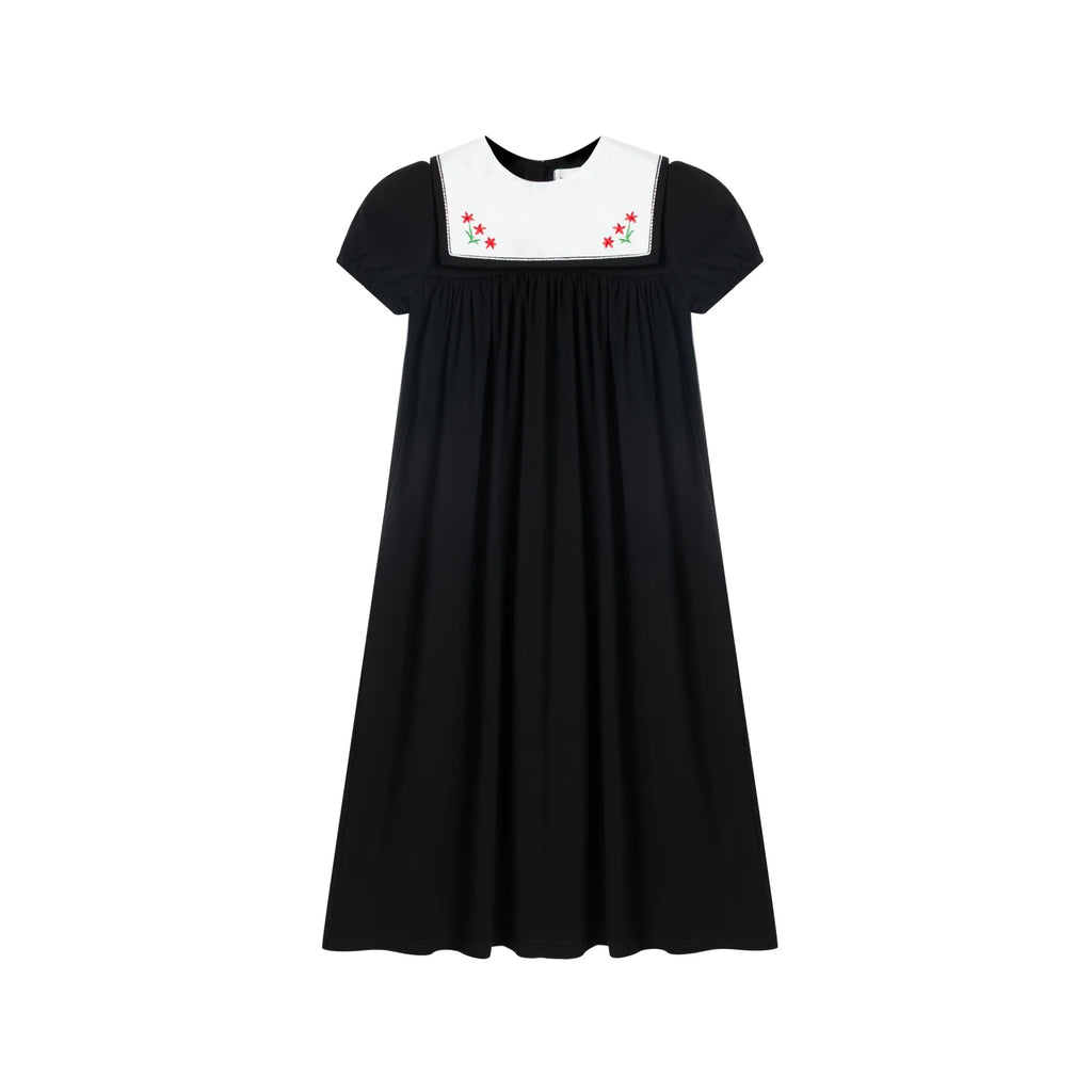Ali Plus 2026 SS Sailor Maxi Kids Cotton Outfits Embroidery Removable White Collar Girls Boys Matching Clothes