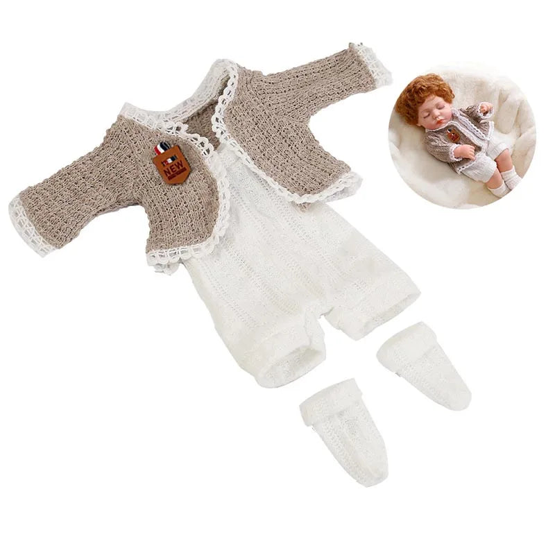 Baby Reborn Dolls Clothes for 30cm Baby Doll Dress Pajamas Jumpsuit Doll Clothes for 12 inch Reborn Doll DIY Toys for Girls