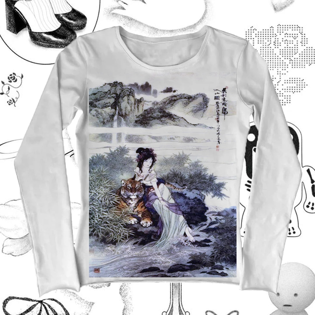 Anime Girl Grunge Clothes Y2k Top Shoujo Girl Style Women's Cropped Baby Tees Y2k Kitty Aesthetic Clothing Emo Woman T-shirts