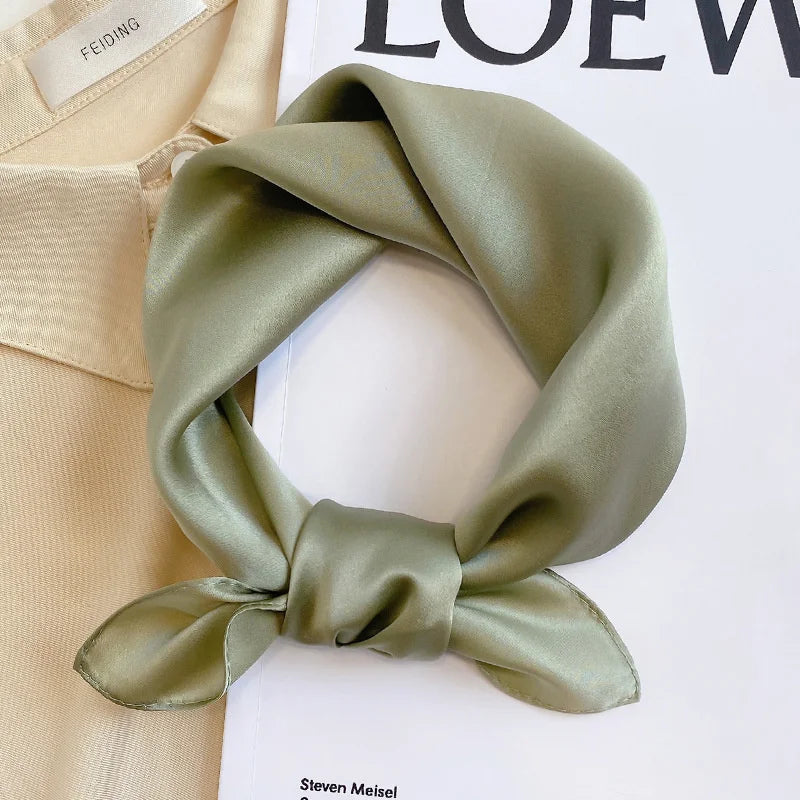 Fashion 100% Real Silk Scarf Women Shawls Wraps for Ladies Neckerchief Foulard Scarves Pashmina Female Shawl Hijab Bandana 2024
