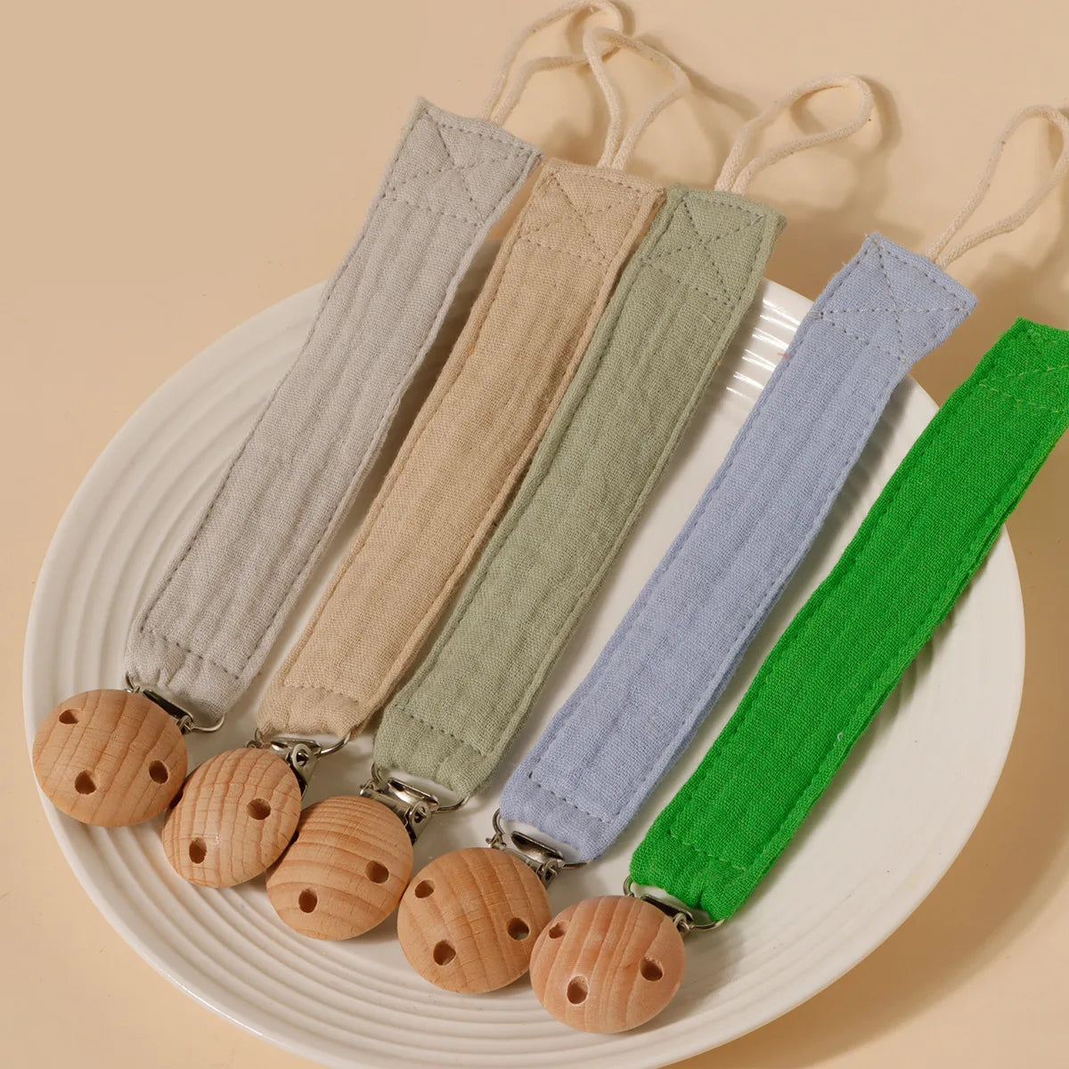 Baby Cute Printing Pacifier Clip Kid Beech Clip Cotton Holder Chain Nipple Bracket Holder For Newborn Gift Kids Toy Dummy Clip