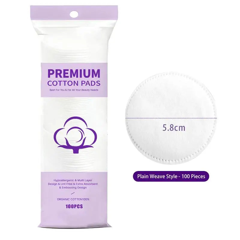 Disposable Makeup Cotton Pad 100/120pcs Soft Round Three Layer Facial Cleaning Wipes Makeup Remover Beauty Cosmetic Cleaning