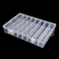 1Pack Plastic Storage Box 24 Grids Clear Plastic Organizer Box Compartment Storage Container for Craft, Beads, Jewelry, Items