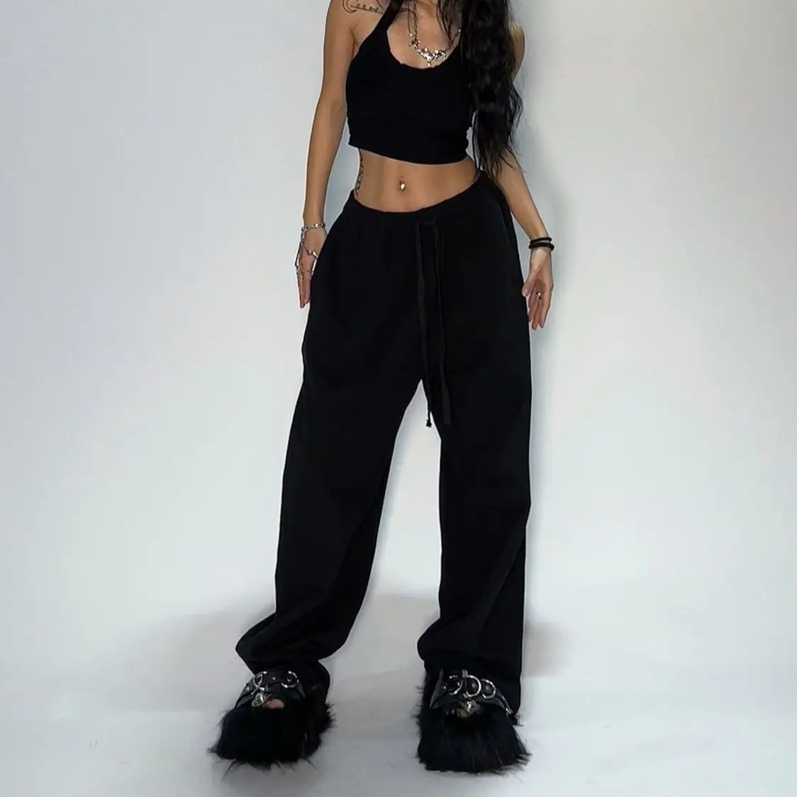 Camouflage Casual Pants Y2k Embroidered Camo Functional Tactical Functional Men's Women's Premium Jogging Drawstring Sweatpants
