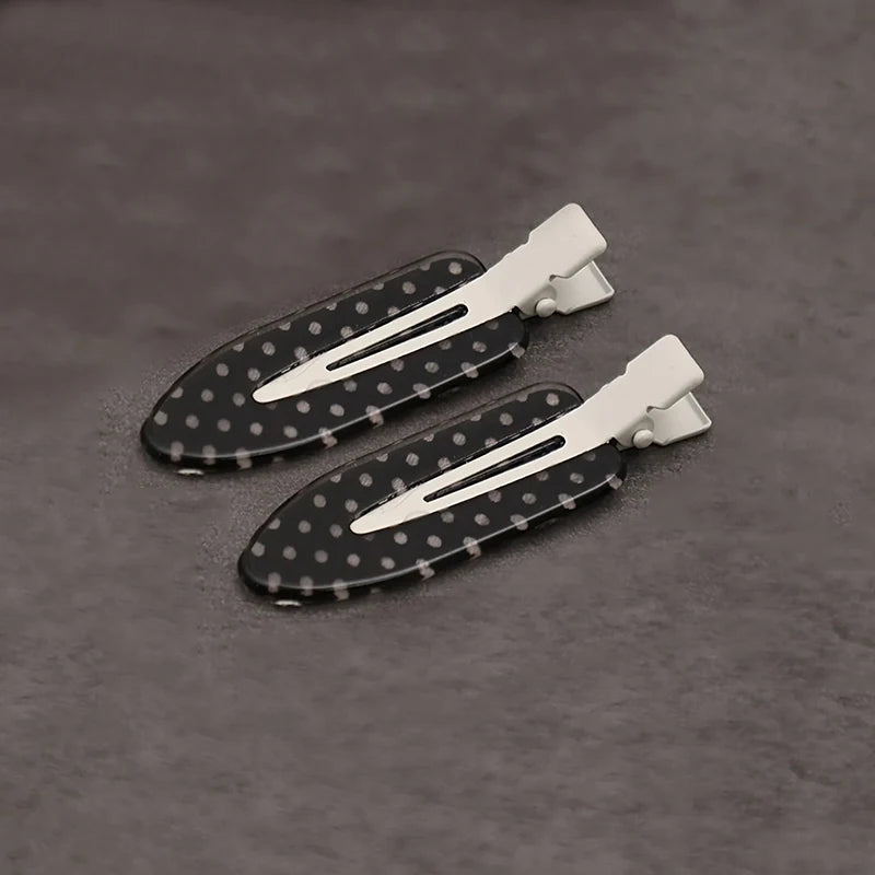 4 pieces/black and white acetic acid traceless hair clip acrylic duckbill clip sweet bangs hair clip hair clip