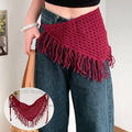 2025 HOT SALE! Y2K Women Lace Tulle Bandage Skirt Stacked Lace Half Skirt Layering Small Butt Curtain Flower Triangle Hair Scarf