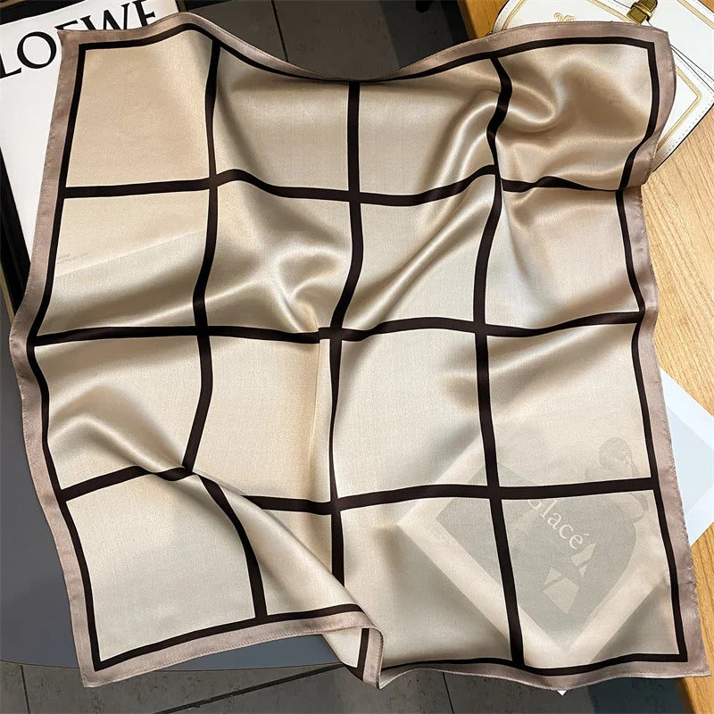100% Real Silk Scarf New 70CM Natural Shawl Wraps Women Ladies Fashion Scarves Foulard Bandana Square Headband Hijab Pashmina