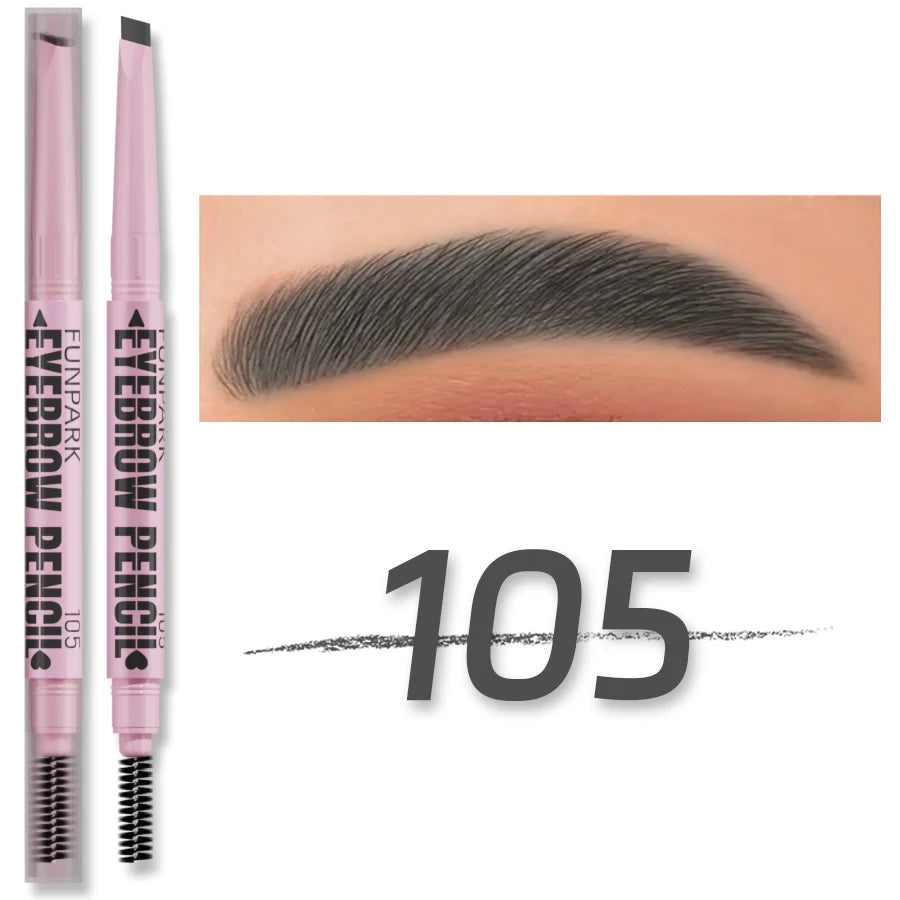 2 in1 Eyebrow pencil professional Cosmetics makeup for women 5 Colors Waterproof Eyebrow Tattoo brush Long Lasting eyebrow pen