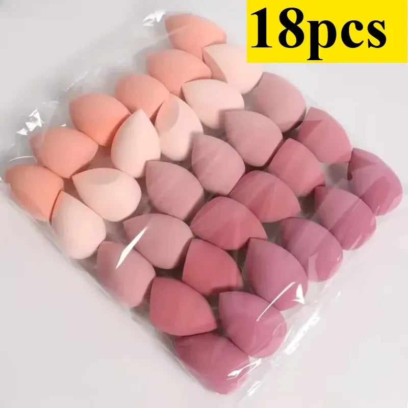 4/7/18piece makeup sponge set suitable for liquid BB cream powder application makeup egg dry wet dual-use powder puff girl