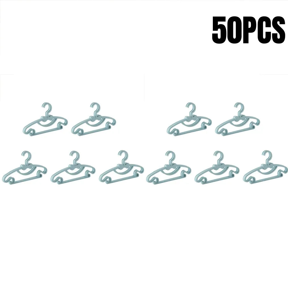 5-50Pcs Baby Hangers Plastic Kids Clothes Storage Hanger for Nursery Children Hangers Toddler Infant Portable Coats Home Rack