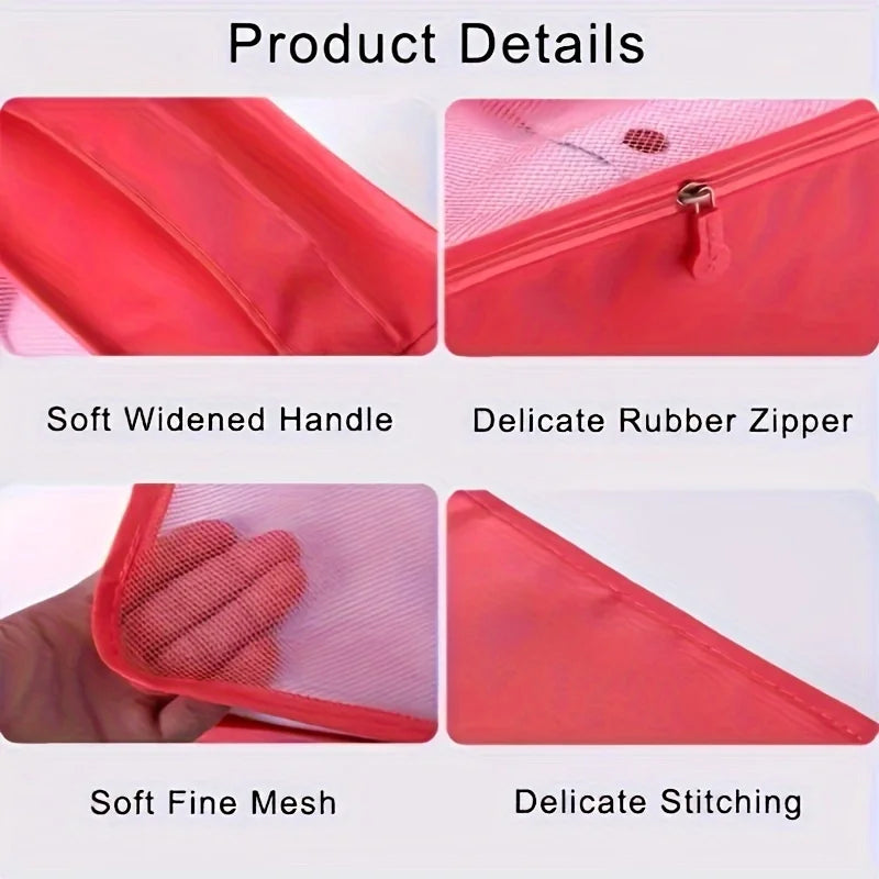 6pcs Multifunction Travel Bags Waterproof Clothes Storage Luggage Organizer Pouch Packing Cube Men And Women Travel Storage Bag