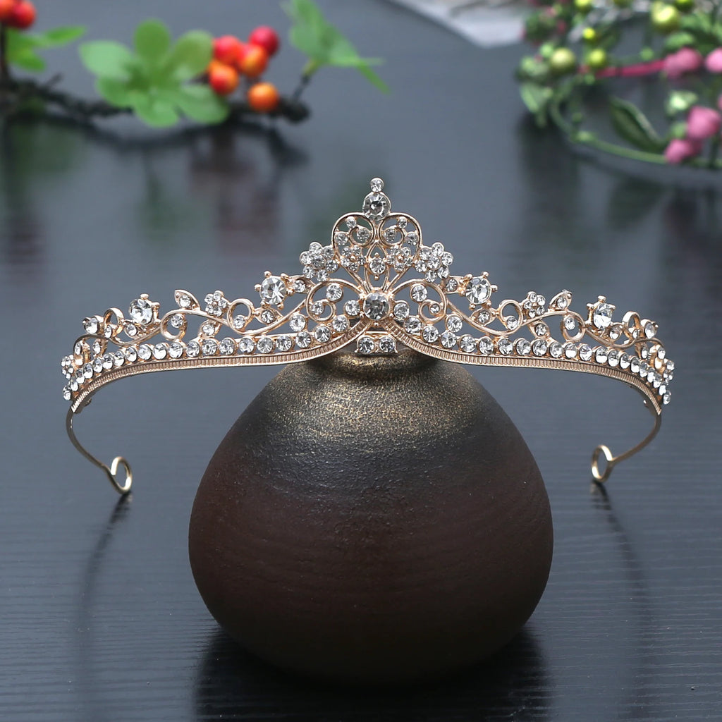 1pc Exquisite Fashion Princess Crystal Hair Crowns Headband Girls Bridal Prom Crown Wedding Party Accessiories Hair Jewelry