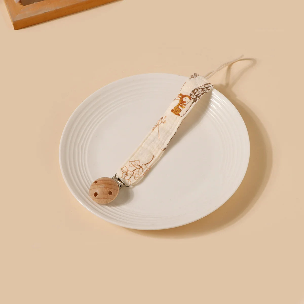 Baby Cute Printing Pacifier Clip Kid Beech Clip Cotton Holder Chain Nipple Bracket Holder For Newborn Gift Kids Toy Dummy Clip