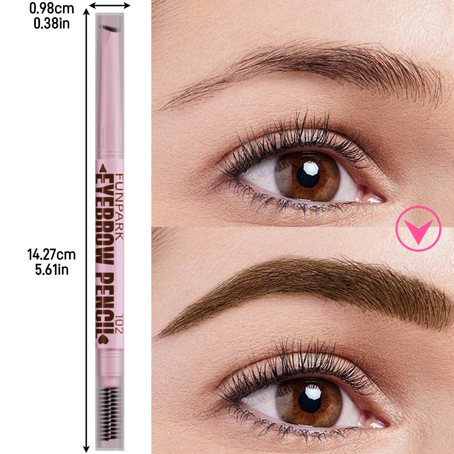 2 in1 Eyebrow pencil professional Cosmetics makeup for women 5 Colors Waterproof Eyebrow Tattoo brush Long Lasting eyebrow pen