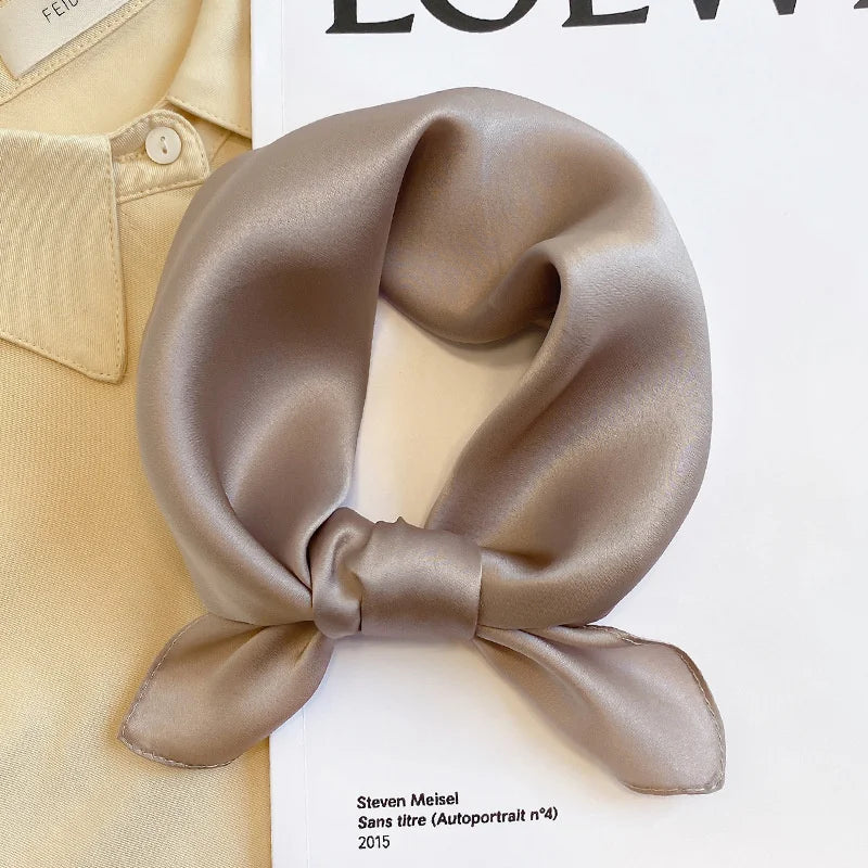 Fashion 100% Real Silk Scarf Women Shawls Wraps for Ladies Neckerchief Foulard Scarves Pashmina Female Shawl Hijab Bandana 2024