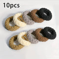 10pcs of Upgraded Wide And Thick Hair Ties, Fashionable for Ponytails And Buns, Made of Durable Elastic Material That Won'T Dama