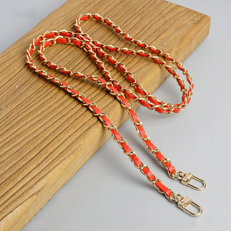 120cm Purse Chain Strap Crossbody Handbag Chains Replacement Leather Shoulder Bag Chain Straps Diy Women Girl Bag Part Accessory