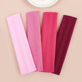 4pcs Outdoor Sports Headband Portable Fitness Hairbands Woman Hair Wrap Brace Elastic Cycling Yoga Running Exercising Sweatband