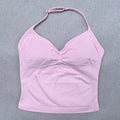 2 Pieces Yoga Set Women Backless Halter Tops High Waist Seamless Shorts Gym Suit Fitness Clothes Sportswear Workout Sets