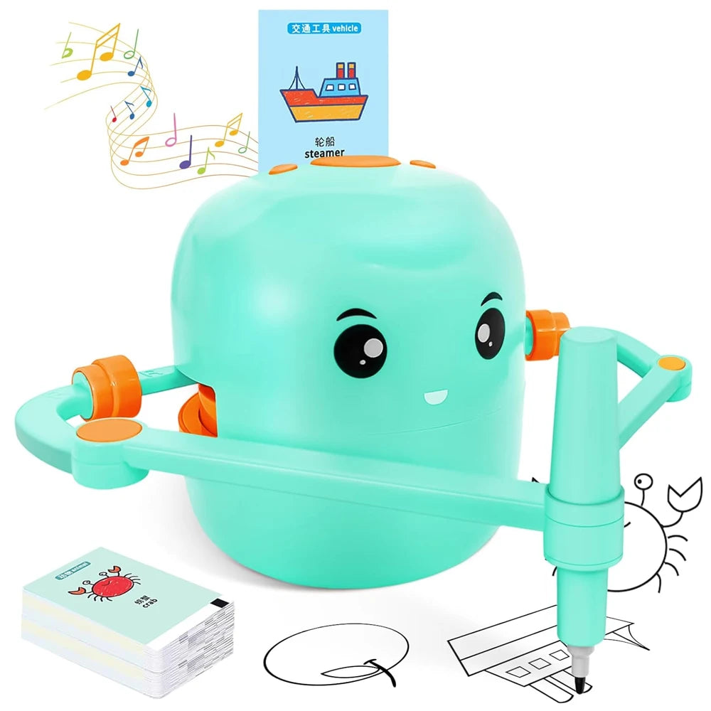 Drawing Robot for Kids Interactive Educational Drawing Robot Voice Interaction Montessori Drawing Learning Toy Children's gifts