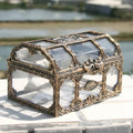 1PC Plastic Transparent Pirate Treasure Box Crystal Gem Jewelry Box Storage Organizer Chest Treasure for Jewelry Gem Trinket Box