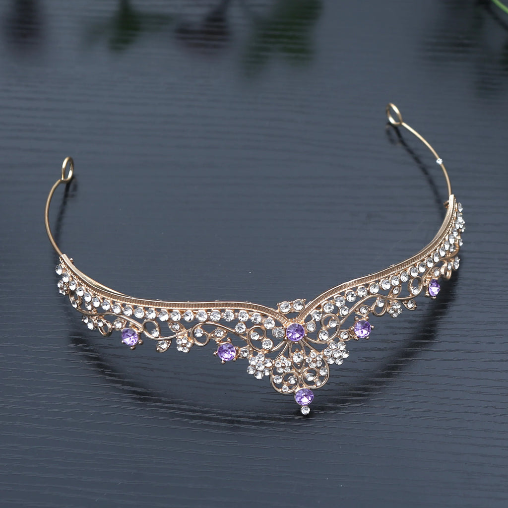 1pc Exquisite Fashion Princess Crystal Hair Crowns Headband Girls Bridal Prom Crown Wedding Party Accessiories Hair Jewelry