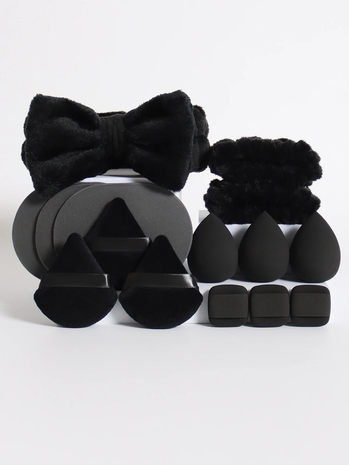 15  Cosmetic Puff Makeup Sponge Blender Beauty Egg Foundation Sponges Puff Wash Face Headband Wristband Make up Accessories