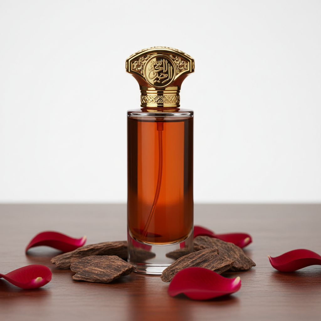 Arabian Oud Perfume bottle with gold details