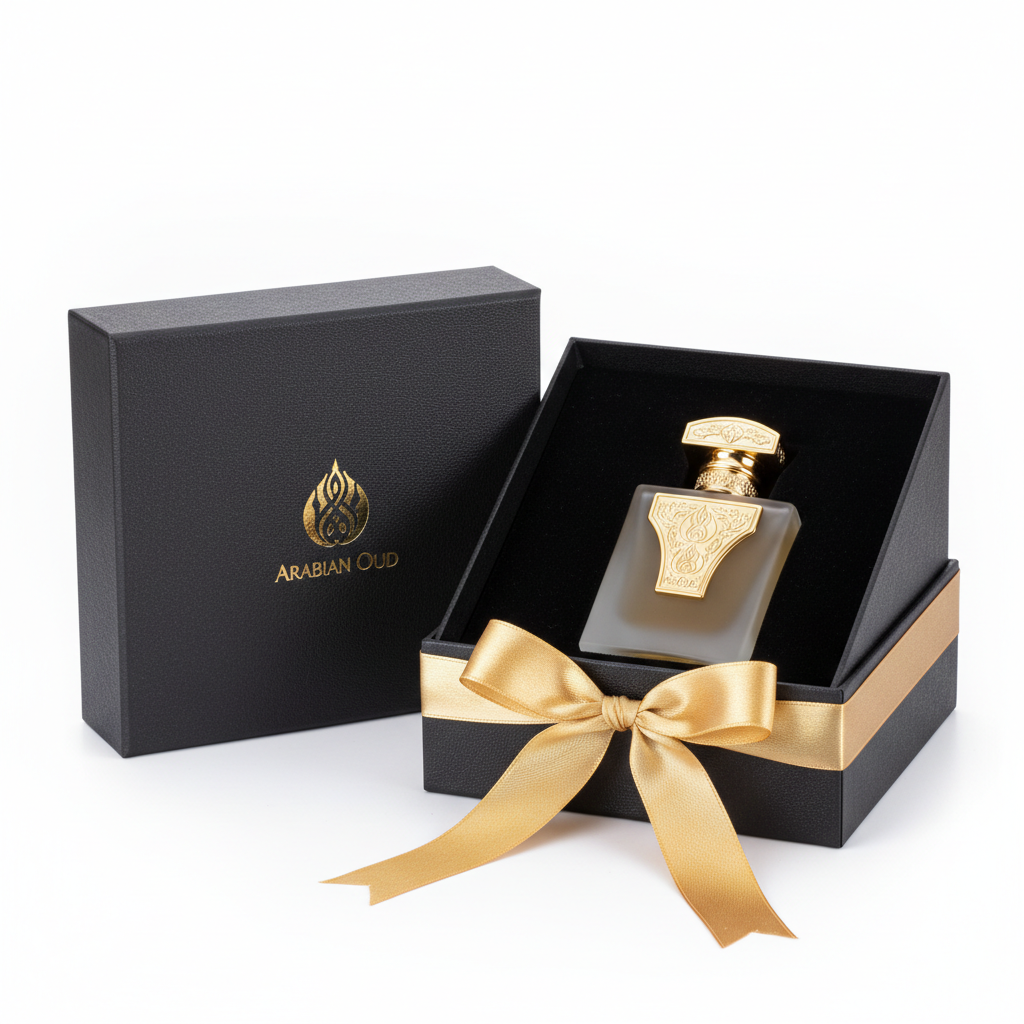 Arabian Oud perfume luxury gift box packaging