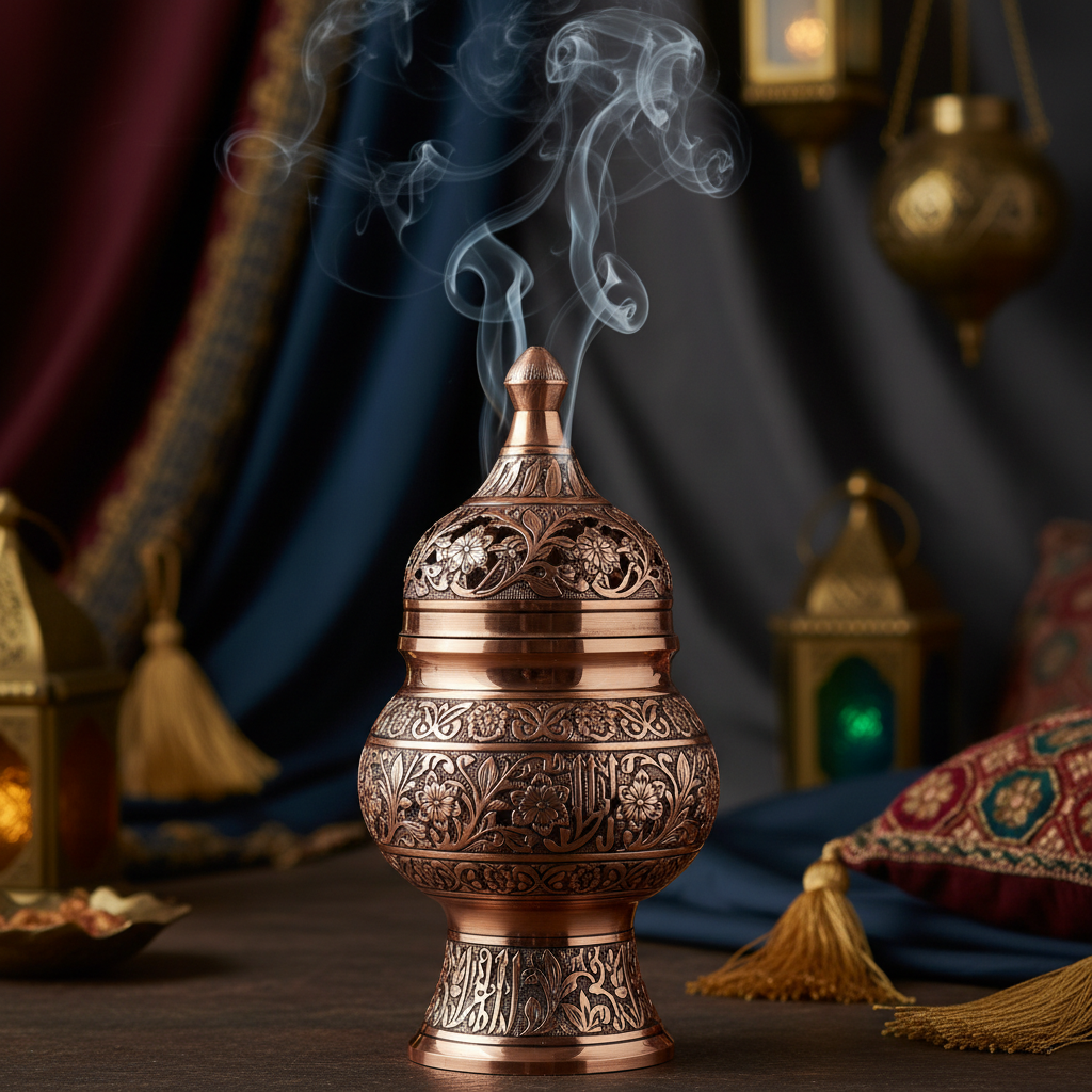 Pure Copper Incense Burner - Close Up